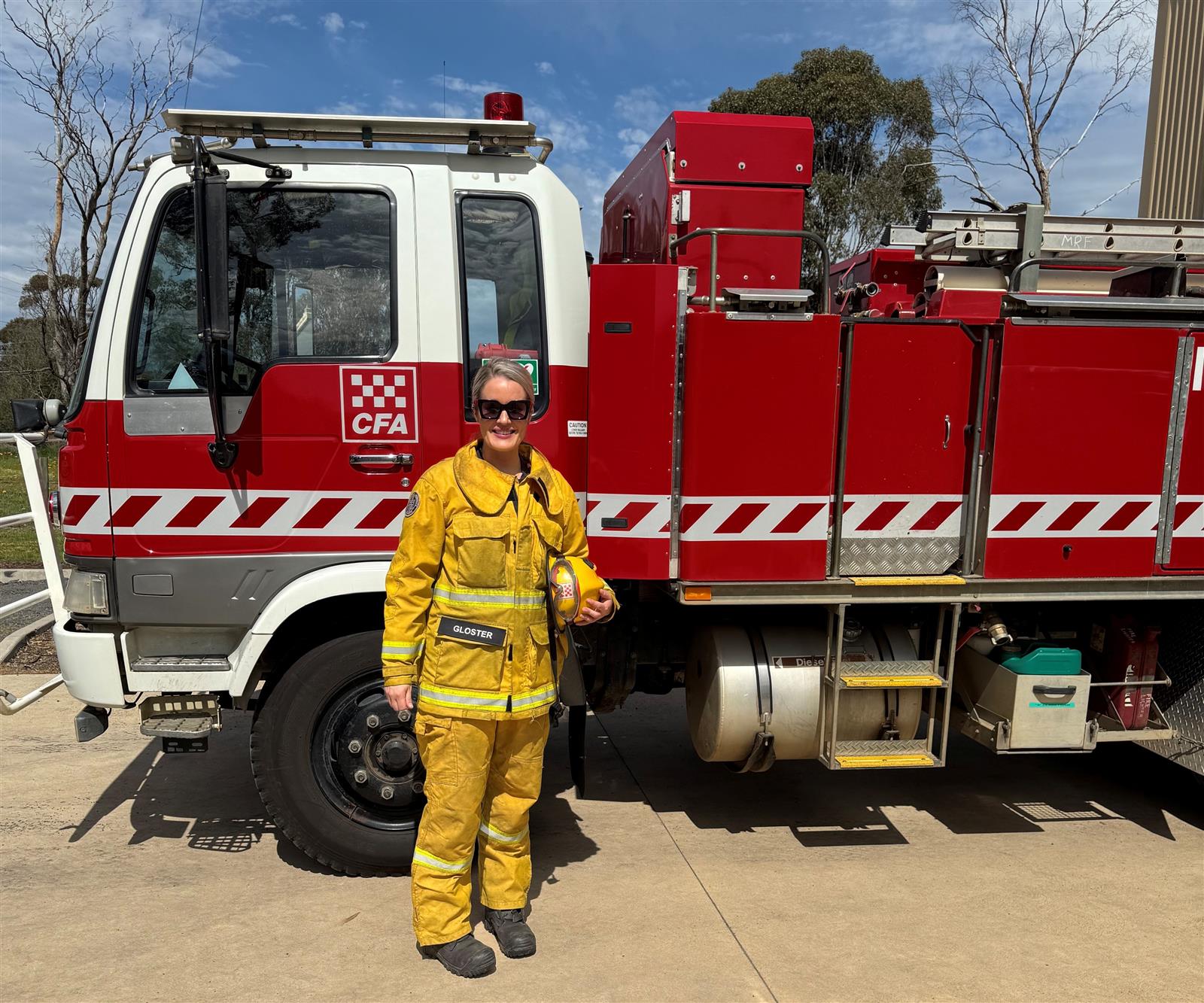 Underbool Fire Brigade volunteer firefighter Cassey Gloster (Weston)